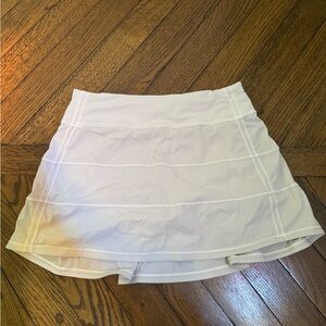 Lululemon White Pace Rival Mid-Rise Tennis Skirt, Size 4